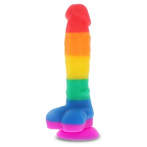 Dildo Rainbow Lover 7 Inch Multicolor pe SexLab