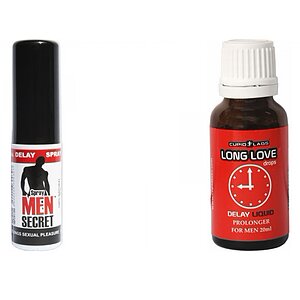 Pachet Spray Ejaculare Precoce Men Secret 15ml + Picaturi Ejaculare Precoce Long Love 20ml pe SexLab