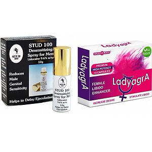 Pachet Spray Stud 100 Original + Pastile Libido Ladyagra 10buc pe SexLab