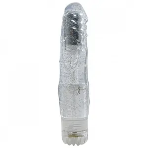 Vibrator Jelly Crushy Glitter Transparent pe SexLab