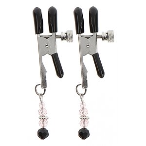 Adjustable Clamps With Beads Argintiu pe SexLab