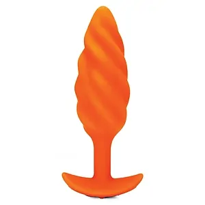 Anal Plug B-Vibe Swirl Portocaliu pe SexLab