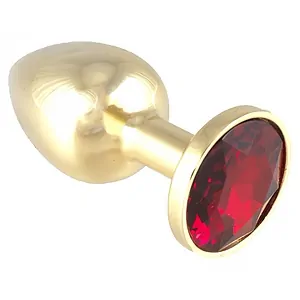 Anal Plug Metal With Crystal  Auriu pe SexLab