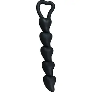 Anal Plug Silicone Hearts Negru pe SexLab