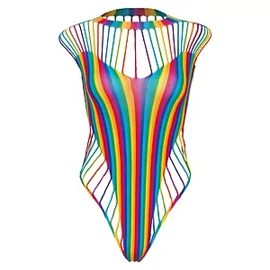 Body Leg Avenue Shredded Opaque Multicolor pe SexLab