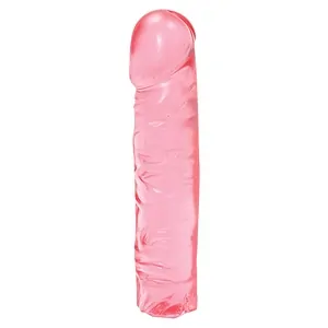 Crystal Jellies Dildo Classic 20.3cm Roz pe SexLab