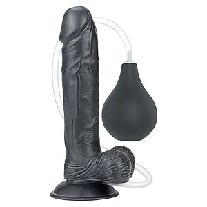 Dildo 9inch Cu Ejaculare Extreme Negru pe SexLab