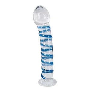 Dildo Arts Clair Bleu Glass Albastru pe SexLab