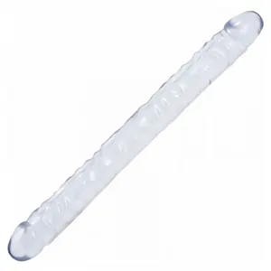 Dildo Crystal Jellies Double 18 Inch Transparent pe SexLab