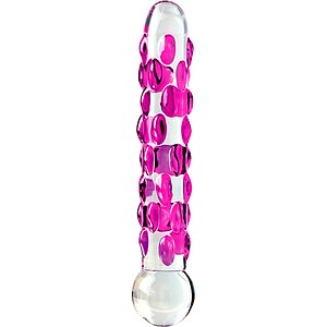 Dildo Icicles Hand Blown Glass Transparent pe SexLab