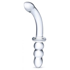 Dildo Ribbed Punctul G Transparent pe SexLab