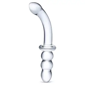 Dildo Ribbed Punctul G Transparent pe SexLab