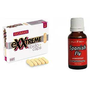 Pachet Capsule Femei eXXtreme Libido Afrodisiac + Picaturi Afrodisiace Spanish Fly 20ml pe SexLab