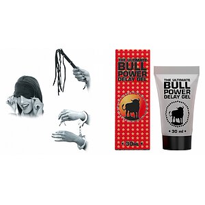 Pachet Set Limited Edition Lovers Fantasy Negru + Gel Ejaculare Prematura Bull Power Delay 30ml pe SexLab