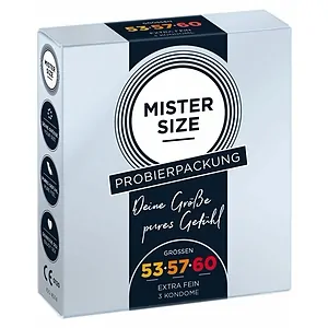 Prezervative Mister Size 53-57-60 (3 buc) pe SexLab