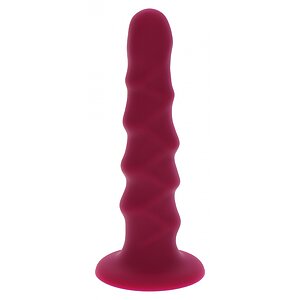 Ribbed Dong 6 Inch Rosu pe SexLab