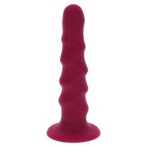 Ribbed Dong 6 Inch Rosu pe SexLab