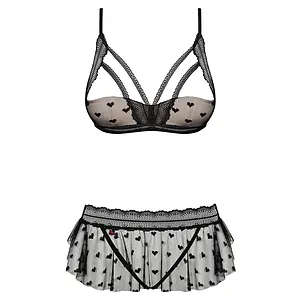 Set Obsessive Heartia Negru pe SexLab