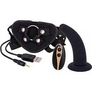 Strap-On Seven Creations Vibration Negru pe SexLab