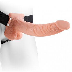 Strap On Unisex Hollow cu Testicule pe SexLab