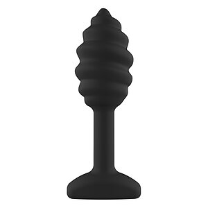 Swirl Anal Plug Negru pe SexLab