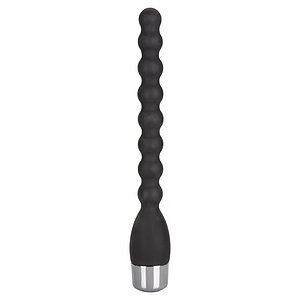 Vibrating Silicone Bendie Power Probe Negru pe SexLab