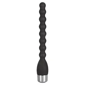 Vibrating Silicone Bendie Power Probe Negru pe SexLab