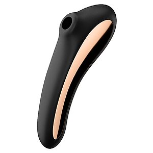 Vibrator Clitoridian Dual Kiss Satisfyer Negru pe SexLab