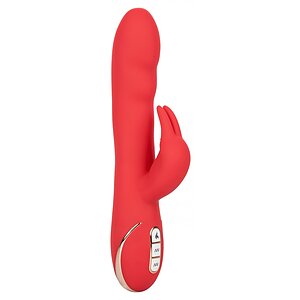 Vibrator Heated Ultra-Soft Rabbit Rosu pe SexLab