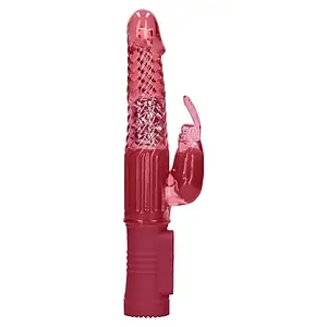 Vibrator Rotating Rabbit Rosu pe SexLab