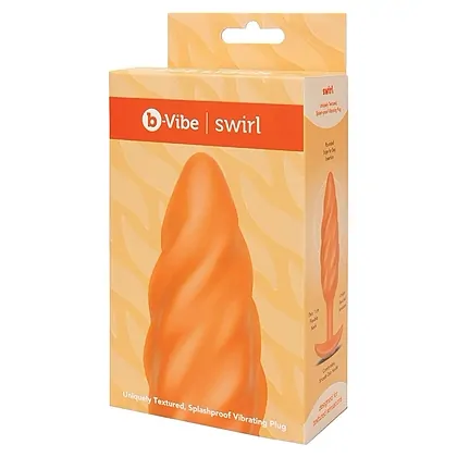 Anal Plug B-Vibe Swirl Portocaliu