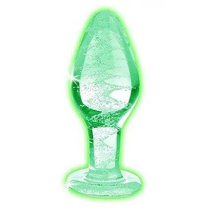 Anal Plug Glow In The Dark Glass Transparent