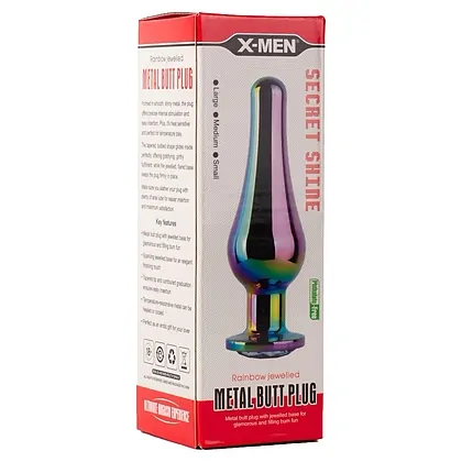 Anal Plug Secret Shine Metal S Rainbow Multicolor