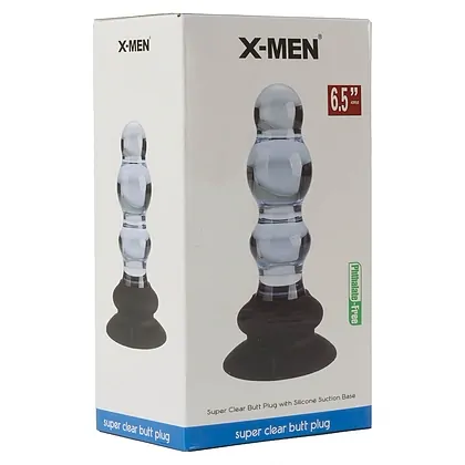 Anal Plug X-MEN 3 Beads Albastru