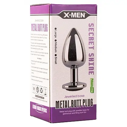 Anal Plug X-MEN Secret Shade L Argintiu