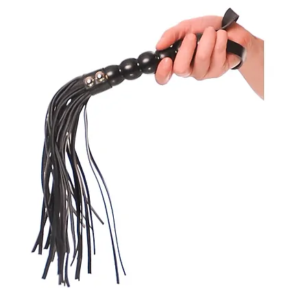 Beaded Cat-o-Nine Tails Negru