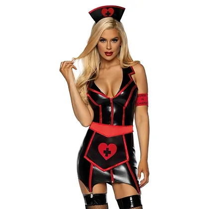 Costum Leg Avenue Naughty Nurse Rosu XS