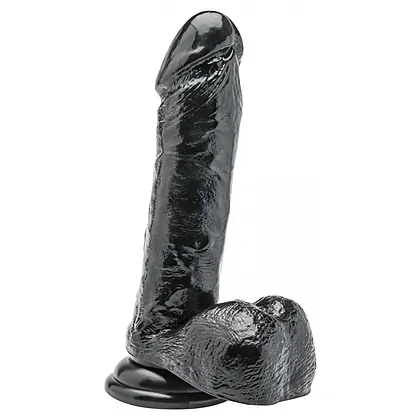 Dildo 20cm Cu Testicule Negru