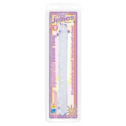 Dildo Crystal Jellies Double 18 Inch Transparent