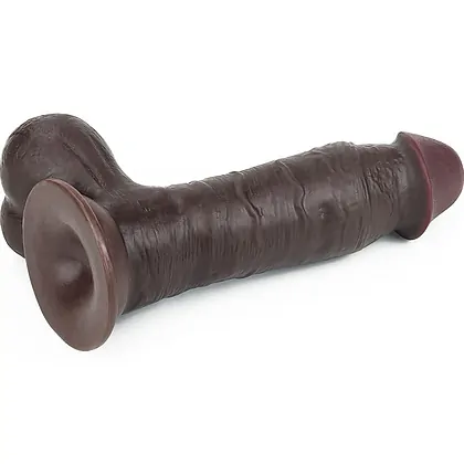 Dildo cu Ventuza Sliding Skin Dual Layer Dong Maro