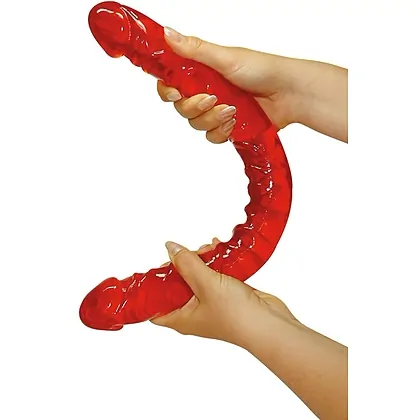 Dildo Dublu Ultra-Dong Rosu