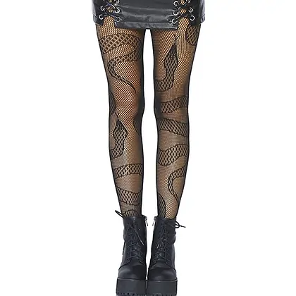 Dresuri Leg Avenue Snake Net Tights Negru XS-L