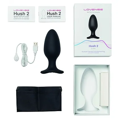 Lovense Hush 2 Anal Plug L 57 mm Negru