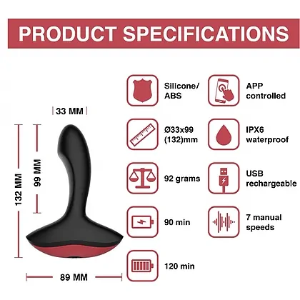 Magic Motion Solstice App Controlled Prostate Vibrator Negru