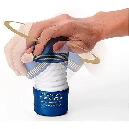 Masturbator Premium Tenga Rolling Head Albastru