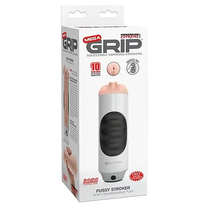 Masturbator realist Mega Grip cu vibratii