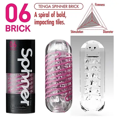 Masturbator Tenga Spinner Brick Transparent