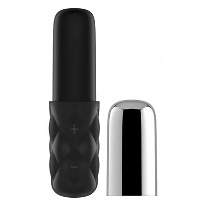 Mini Vibrator Satisfyer Sparkling Darling Chrome Negru