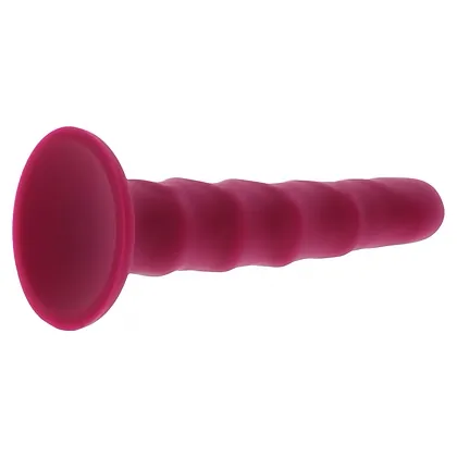 Ribbed Dong 6 Inch Rosu