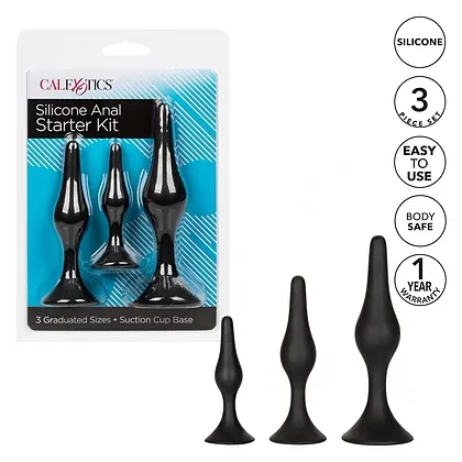 Set Anal Plug Silicone Anal Starter Negru